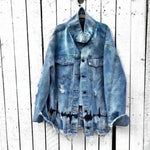 Women Y2K Denim Jeans Ripped Jacket - EX-STOCK CANADA