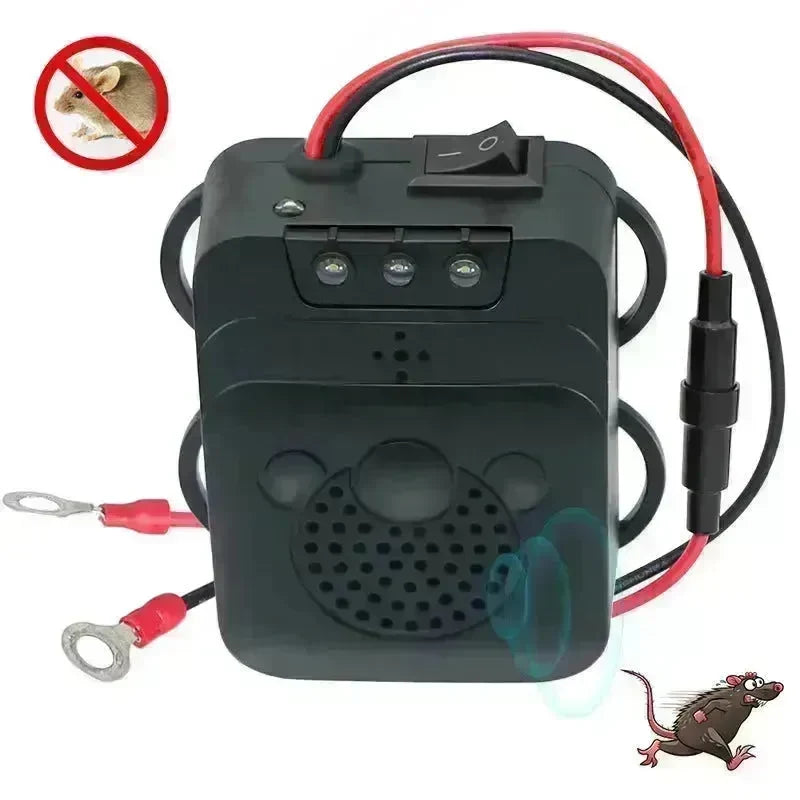 Car Rodent Repellent Animal Ultrasonic Rat Flashlight Deterrent-Trap 12V with LED Vehicle EX-STOCK