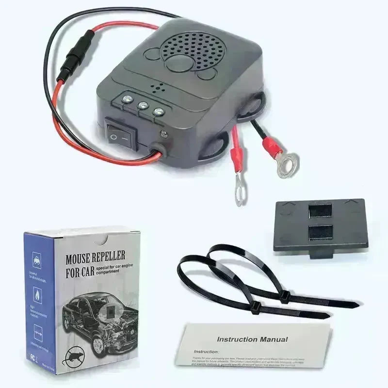 Car Rodent Repellent Animal Ultrasonic Rat Flashlight Deterrent-Trap 12V with LED Vehicle EX-STOCK