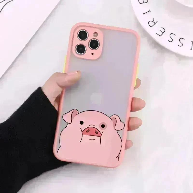 Compatible with Apple , Cartoon Transparent Phone Case Matte Shockproof Back Cover - EX-STOCK CANADA
