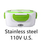 Kitchen Electric Heated Lunch Box Stainless Steel School Car Picnic Food Heating Heater Food Warmer Container EX-STOCK