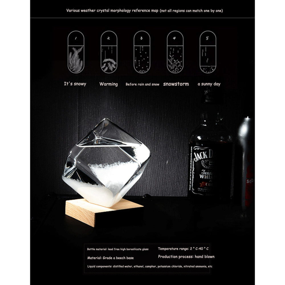 Desktop Tropfensturm Glasflasche Wettervorhersage Prognose Monitor Barometer für Wohnkultur WasserkubenEX-STOCK Canada 