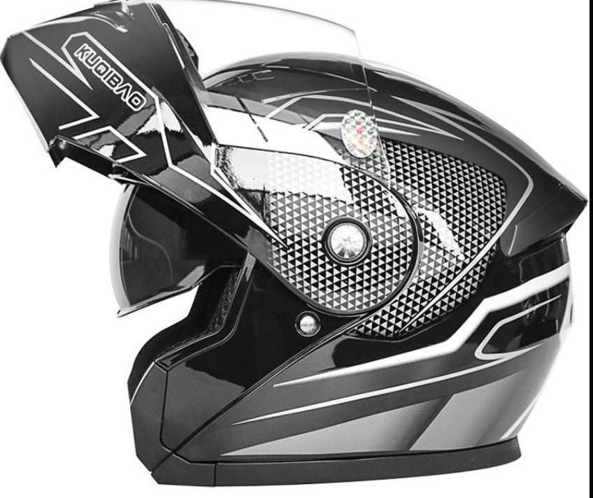 Bluetooth Modular Flip-Up Motorcycle Helmet with FM Radio & Dual Lens | M–XXL