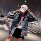 Heavy Industry Flower Embroidery Beaded Sequins Retro Fashion Long-sleeved Denim Jacket Women EX-STOCK Canada 