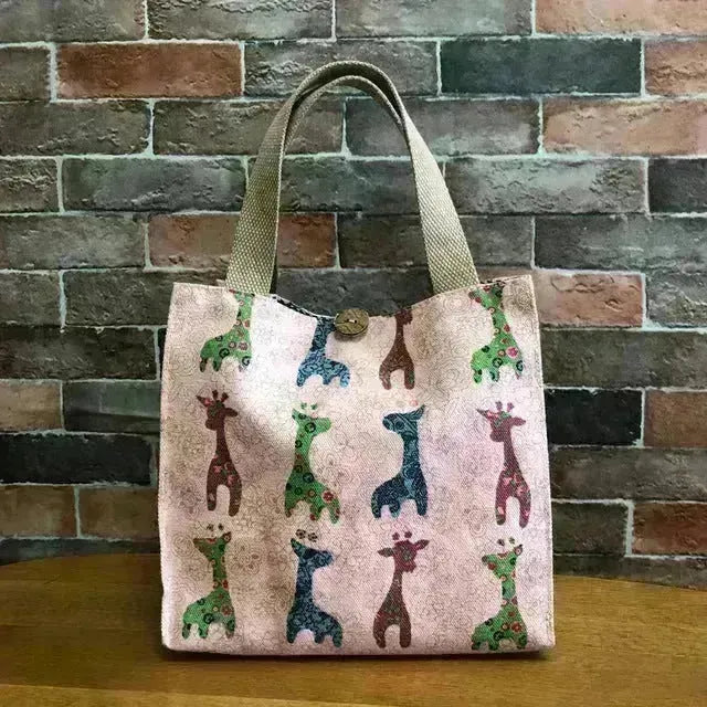 Cute Tote Bag Canvas Lunch Bag  for All Ages