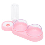 Automatic Pet Feeder Bowl with Water Fountain – Double Bowl for Cats & Dogs pink
