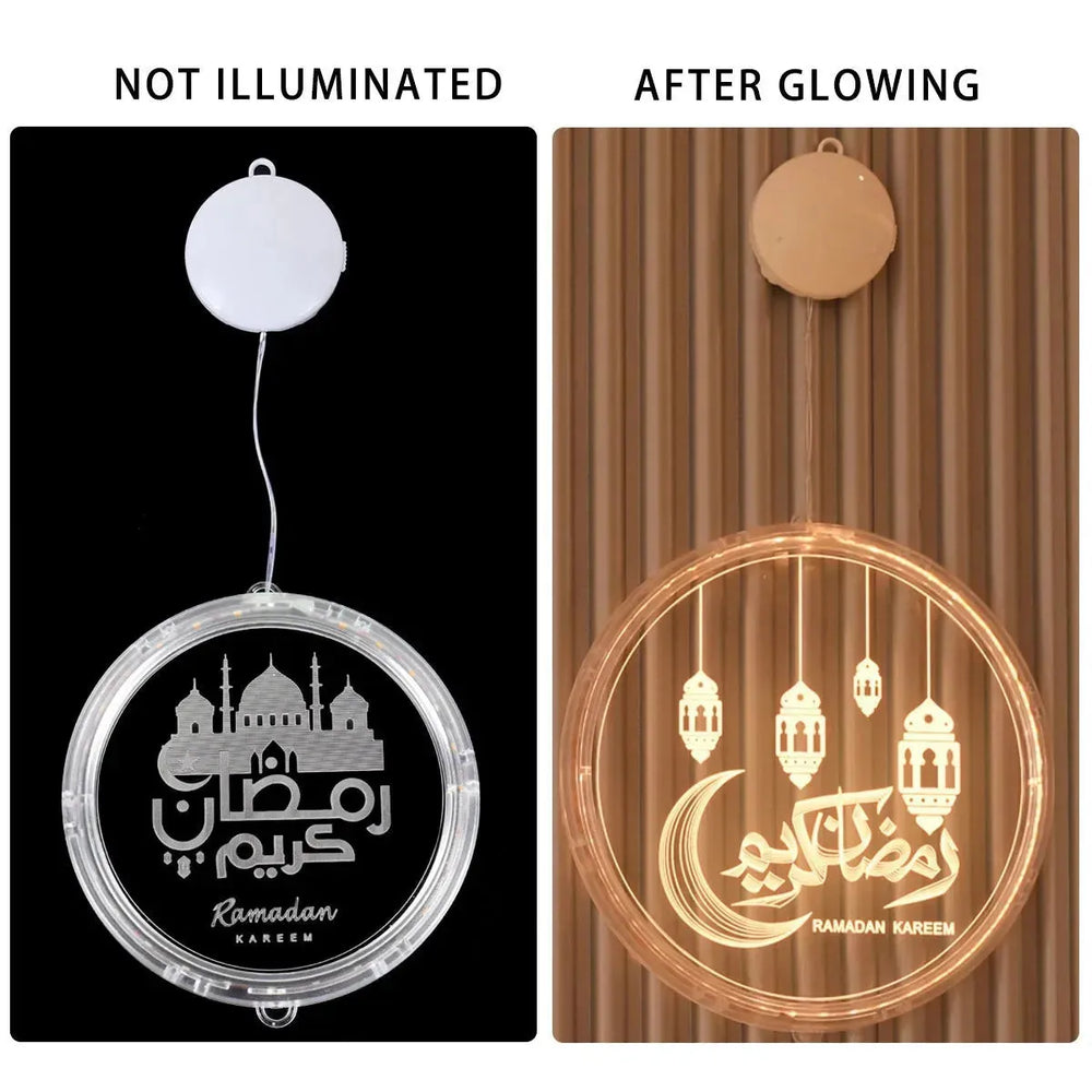 EID Mubarak Moon Star Eid Mubarak Garland LED Curtain String - EX-STOCK CANADA