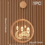 EID Mubarak Moon Star Eid Mubarak Garland LED Curtain String - EX-STOCK CANADA