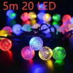Crystal solar power of the led lamp string lights christmas lights solar garden outdoor decoration for christmas