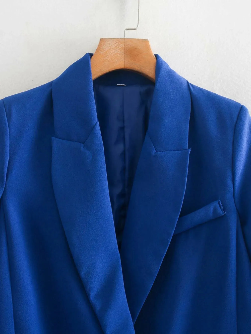 ZA Women Fashion Office Wear One Button Blazer Coat Vintage Long Sleeve Pockets Female Outerwear Chic Tops - EX-STOCK CANADA