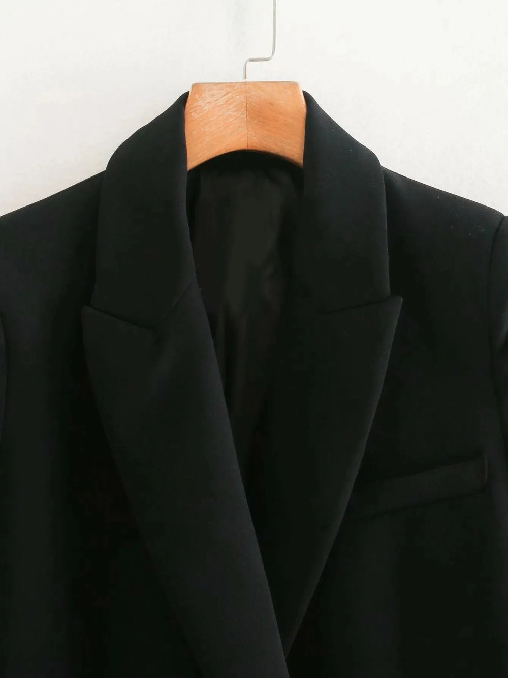 ZA Women Fashion Office Wear One Button Blazer Coat Vintage Long Sleeve Pockets Female Outerwear Chic Tops - EX-STOCK CANADA