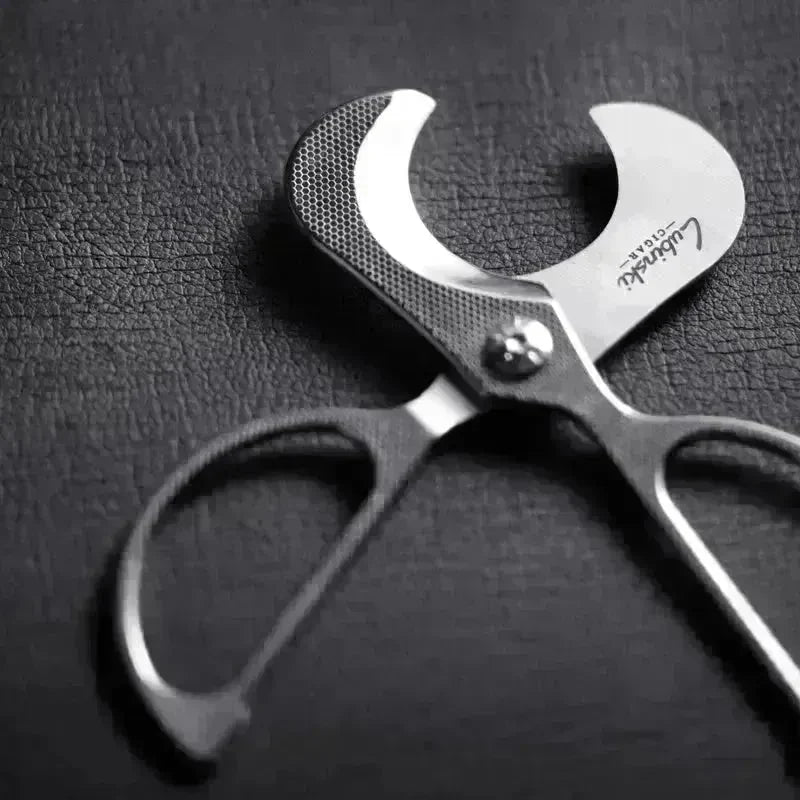 Cubinski Stainless Steel Sharp Cigar Scissors Leather Protective sleeve case - EX-STOCK CANADA