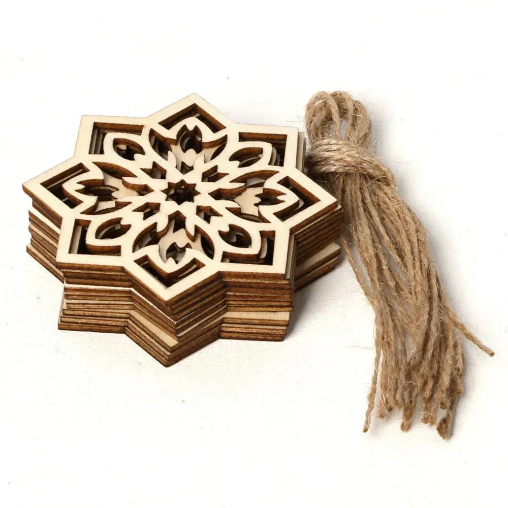 Wooden Small Pendants Creative Home Decoration Gurbang Eid Mubarak Wooden Crafts Ornaments - EX-STOCK CANADA