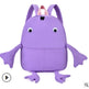 Purple frog-shaped backpack on a white background