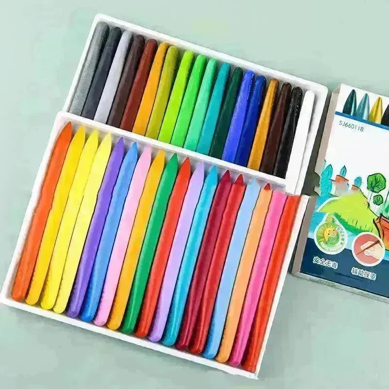 Children Not Dirty Hands Plastic Crayon Painting Kindergarten Educational Learning Oil Pastel Crayons - EX-STOCK CANADA