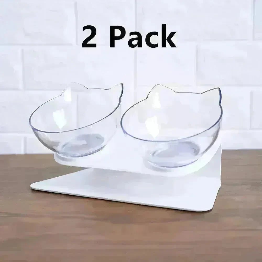 Elevated Double Food Bowl  for Pets Cat Dog Food and water Bowl - EX-STOCK CANADA