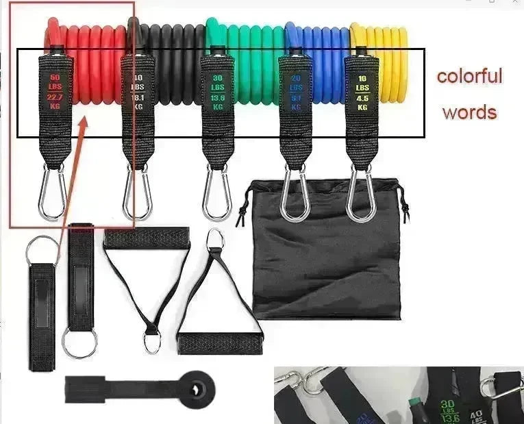 Fitness Rally Elastic Rope Resistance Band set - EX-STOCK CANADA