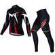 Men's Long Sleeve Cycling Jersey Set – Quick-Dry Road Bike Suit | Red & Green | XS–3XL