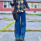 Women's High-waist Casual Trousers With Pocket Drape Bootcut Jeans - EX-STOCK CANADA