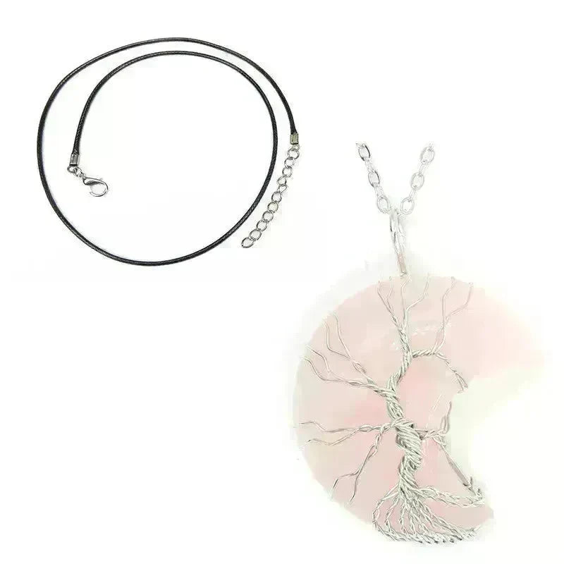 Natural Crystal Moon Pendant for Men and Women - EX-STOCK CANADA