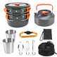 Aluminum camping cookware set – product view 1