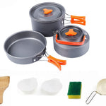 Aluminum camping cookware set – product view 3