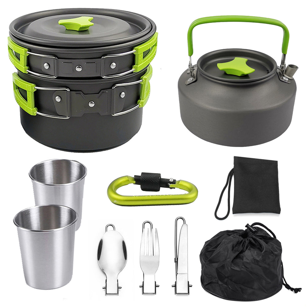 Aluminum camping cookware set – product view 2