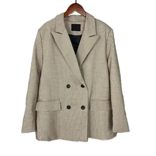 Spring Blazer Women Double Breasted Oversized jacket - EX-STOCK CANADA