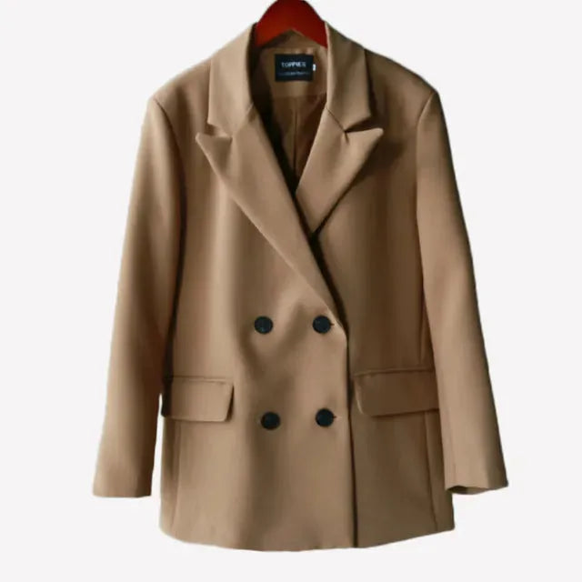 Spring Blazer Women Double Breasted Oversized jacket - EX-STOCK CANADA