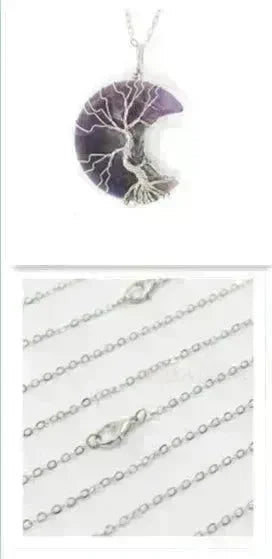 Natural Crystal Moon Pendant for Men and Women - EX-STOCK CANADA