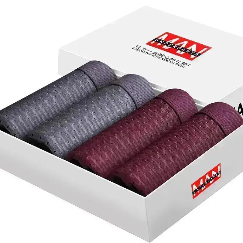 Boxed 4pcs Lot Sky Hero Herren Boxer Brief Unterwäsche kurze Hosenmänner