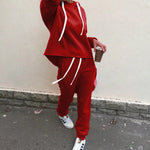 2pcs unisex Drawstring Hoodie Sport suit Athleisure wear - EX-STOCK CANADA