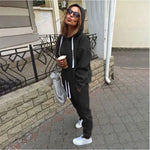 2pcs unisex Drawstring Hoodie Sport suit Athleisure wear - EX-STOCK CANADA