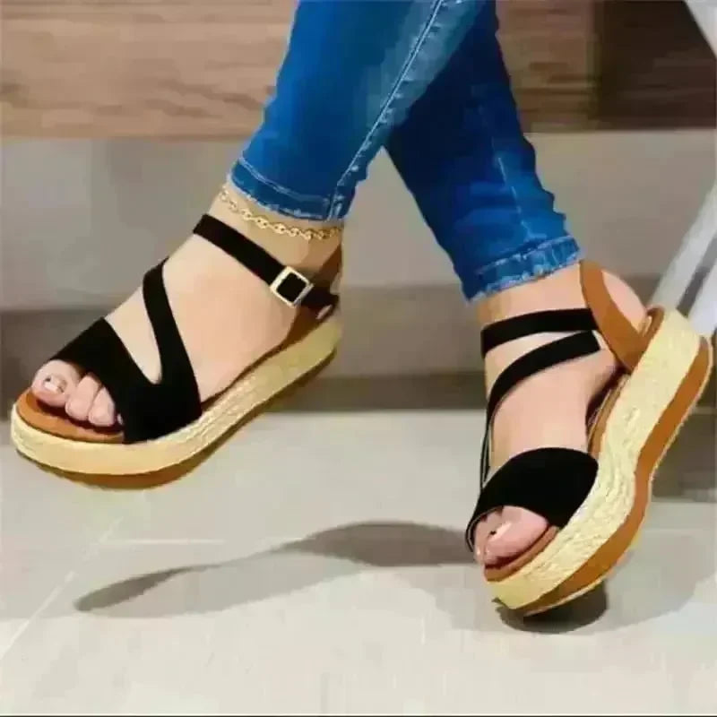 Platform Mid Wedge Sandals for women - EX-STOCK CANADA