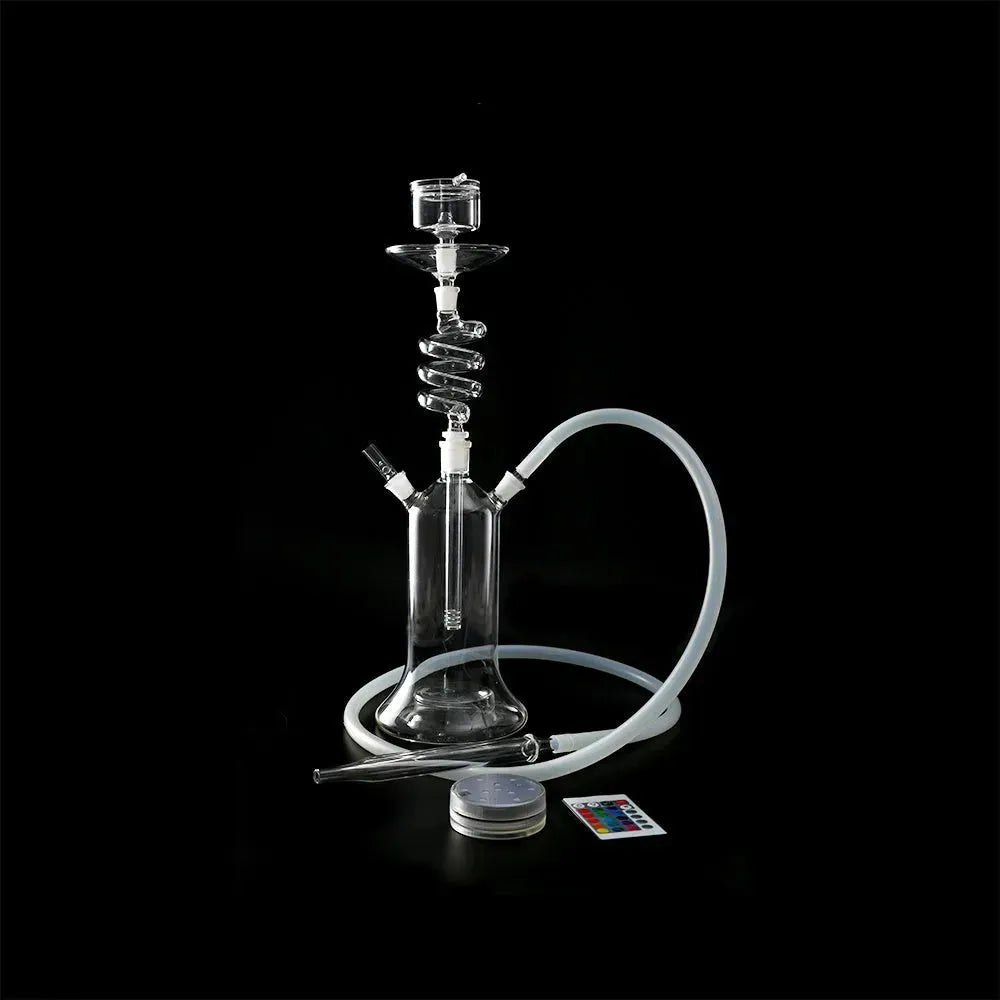 European and American LED Rotating Glass Hookah