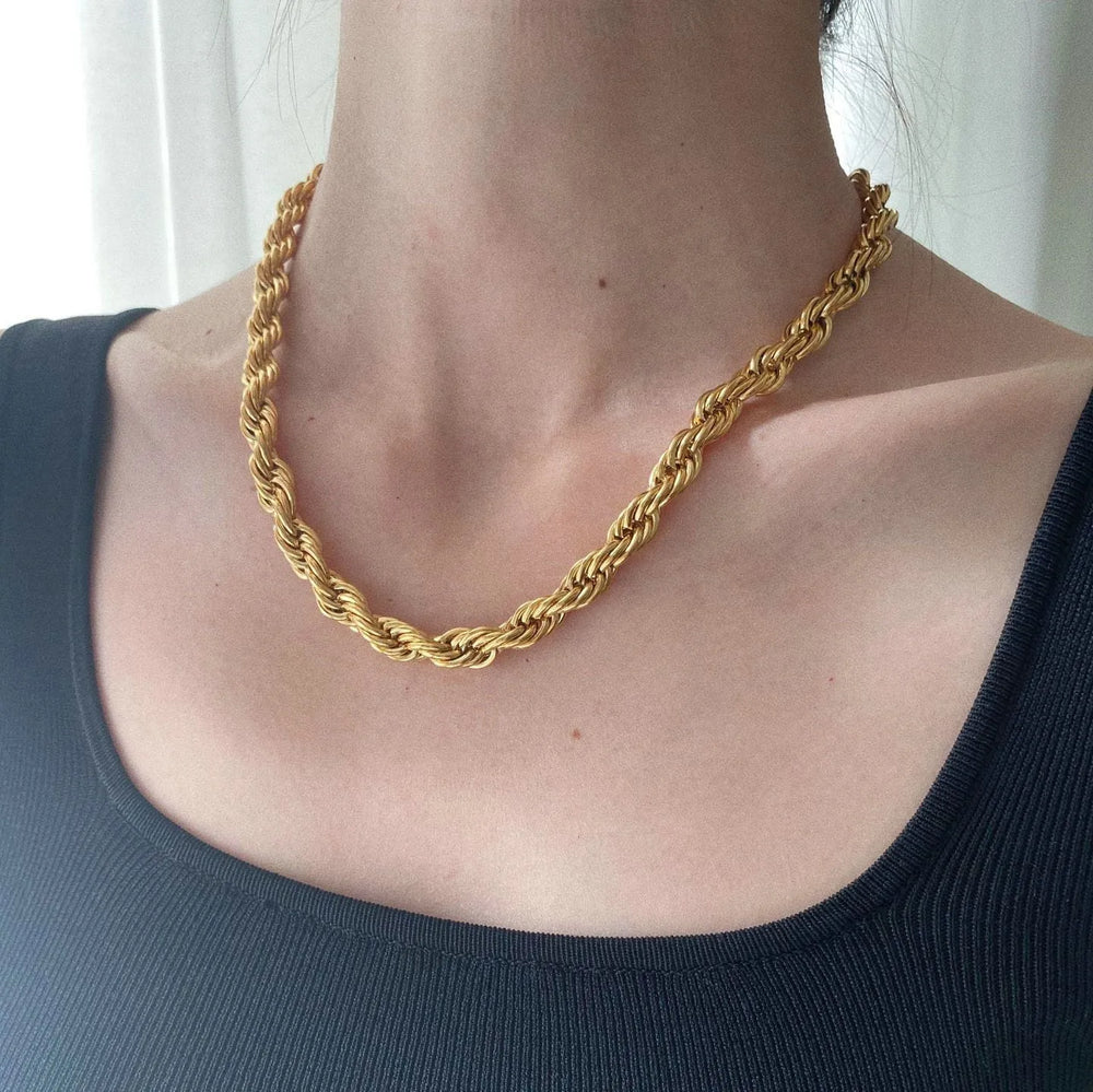 Romeo Twisted Rope Chain Necklace women - EX-STOCK CANADA