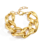 Unique Big Chunky Chain Anklet Women Fashion Gold Color Lock Charm Ankle Rock Twisted Acrylic Female Anklet - EX-STOCK CANADA