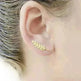 Women's Gold and Silver Stud Earrings - EX-STOCK CANADA