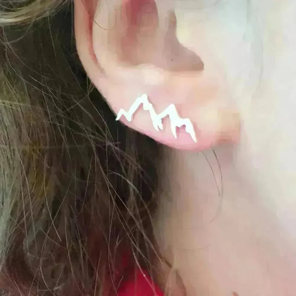 Women's Gold and Silver Stud Earrings - EX-STOCK CANADA