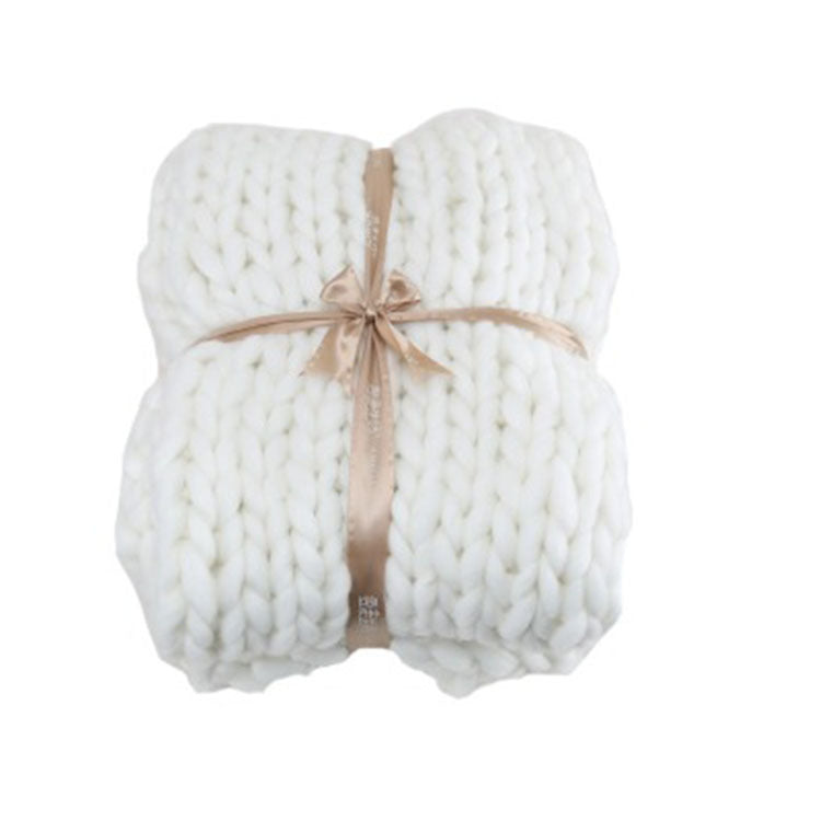 Coarse Wool Blanket Cover Blanket Wool Hand-woven Iceland Blanket Acrylic Blanket Wholesale EX-STOCK Canada 