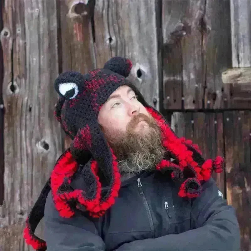 Handmade Knitted Crotchet Octopus Headgear for Men and Women - EX-STOCK CANADA
