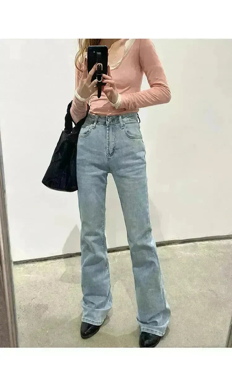 Stretch High Waist Bootcut Women's Jeans - EX-STOCK CANADA