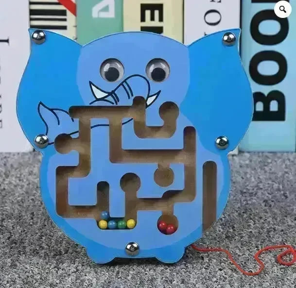 Children Magnetic Maze Toy Kids Wooden Puzzle Game Toy Kids Early Educational Brain Teaser Wooden Toy Intellectual Jigsaw Board - EX-STOCK CANADA