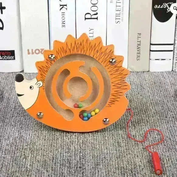 Children Magnetic Maze Toy Kids Wooden Puzzle Game Toy Kids Early Educational Brain Teaser Wooden Toy Intellectual Jigsaw Board - EX-STOCK CANADA