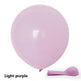 Light purple balloon with deflated version on a white background