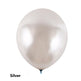 Silver balloon on a white background