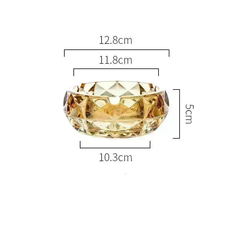 Luxury Crystal Glass Office Cigar Ashtray - EX-STOCK CANADA