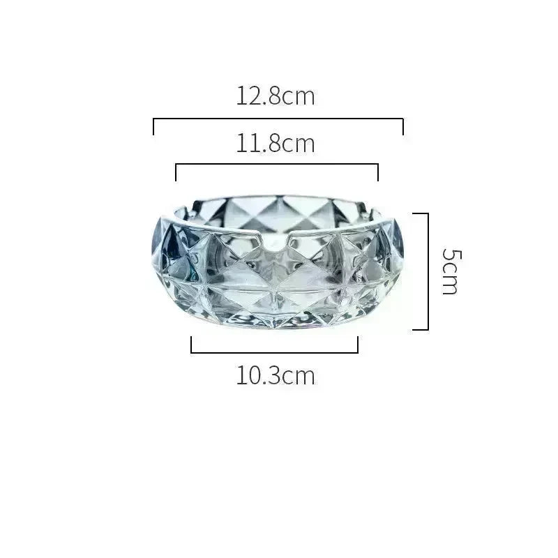 Luxury Crystal Glass Office Cigar Ashtray - EX-STOCK CANADA
