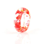 Anillo de resina de flores secas