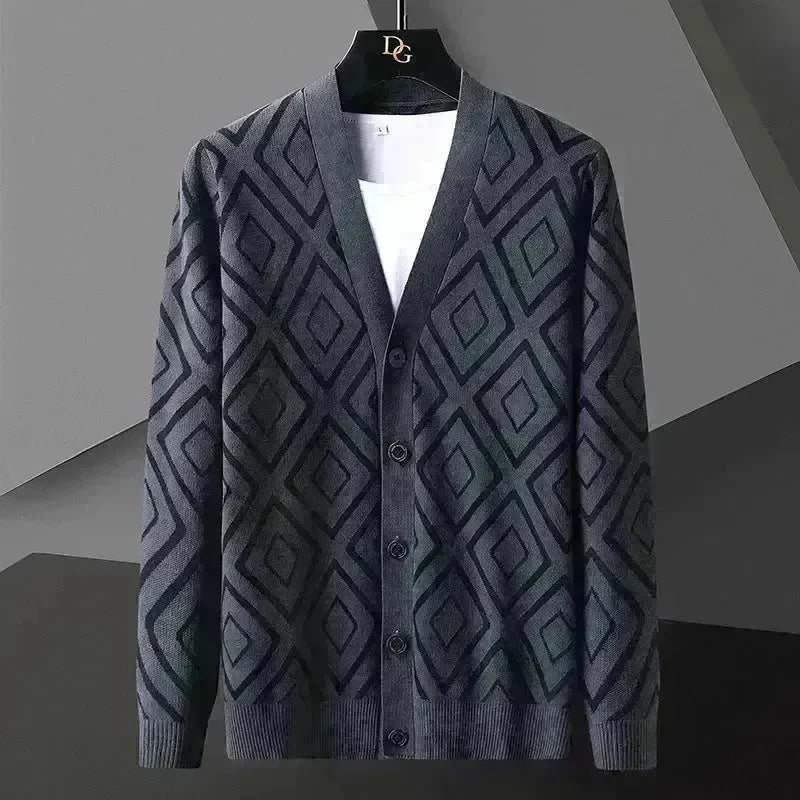 Slim fit  High-end Knitted Cardigan Sweater For Men - EX-STOCK CANADA